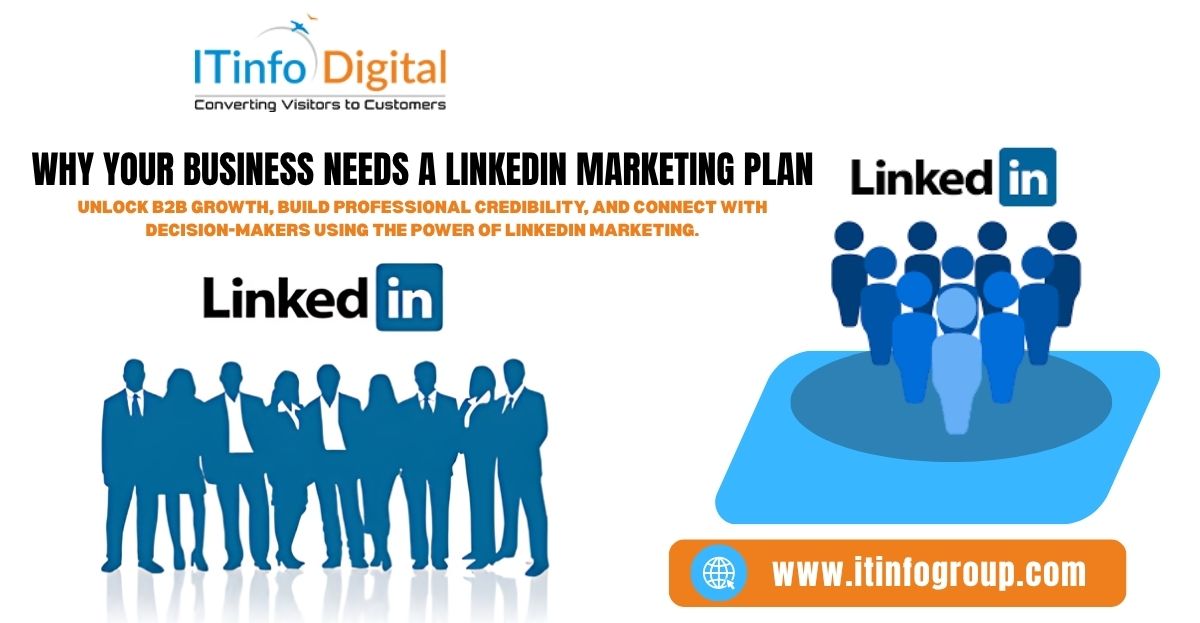 Business Team Planning LinkedIn Marketing Strategy