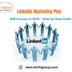 LinkedIn marketing plan for B2B success 2025 with analytics dashboard and professional networking